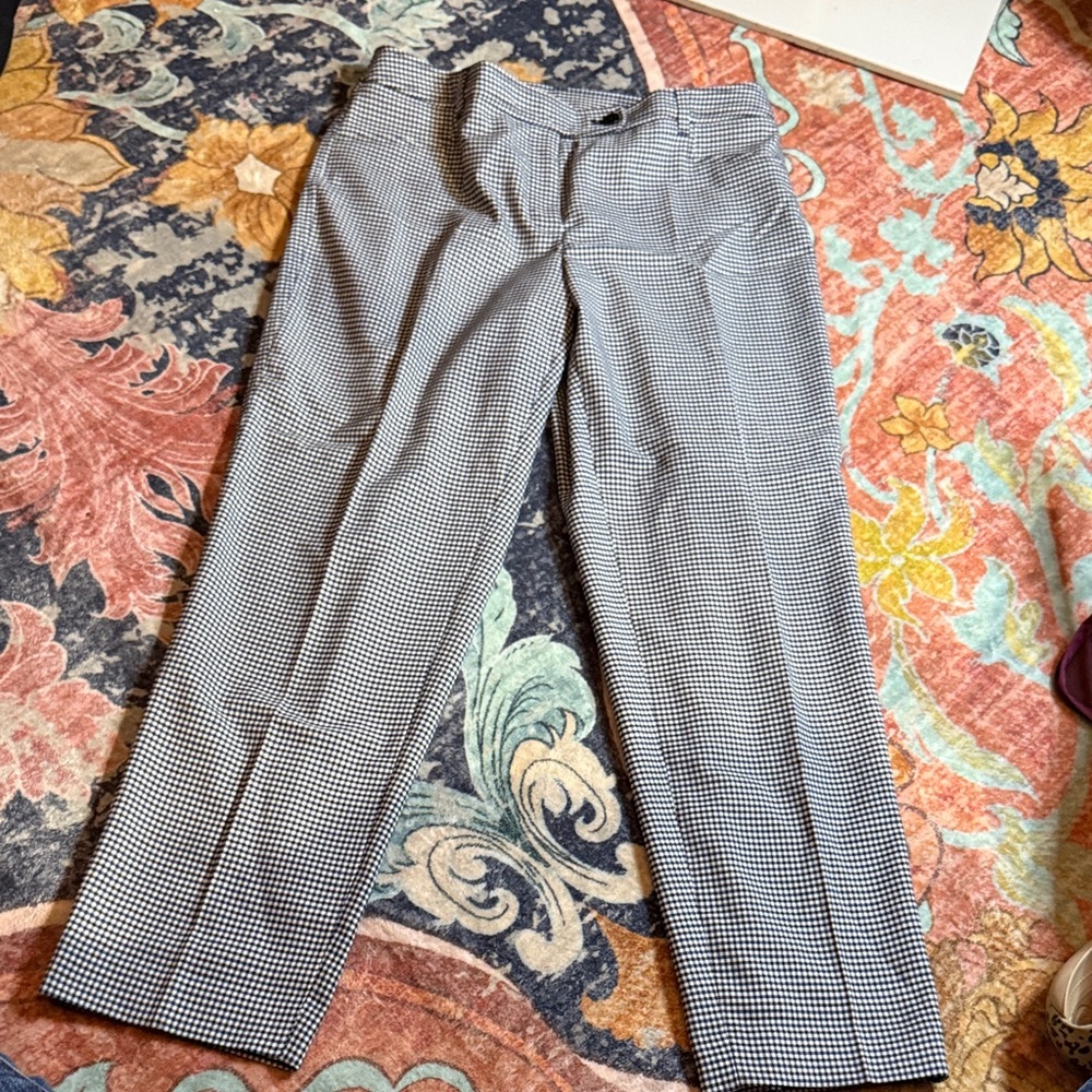 Anne Klein Monochrome Patterned Straight Leg Pants